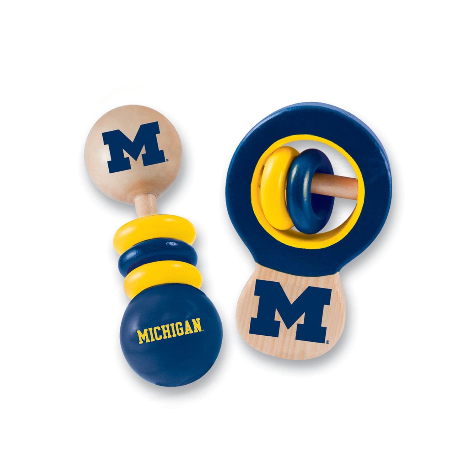 Michigan Wolverines Baby Rattles 2-Pack - Sports Gifts, Sports Memorabilia, Sports Collectibles, Fan Shop