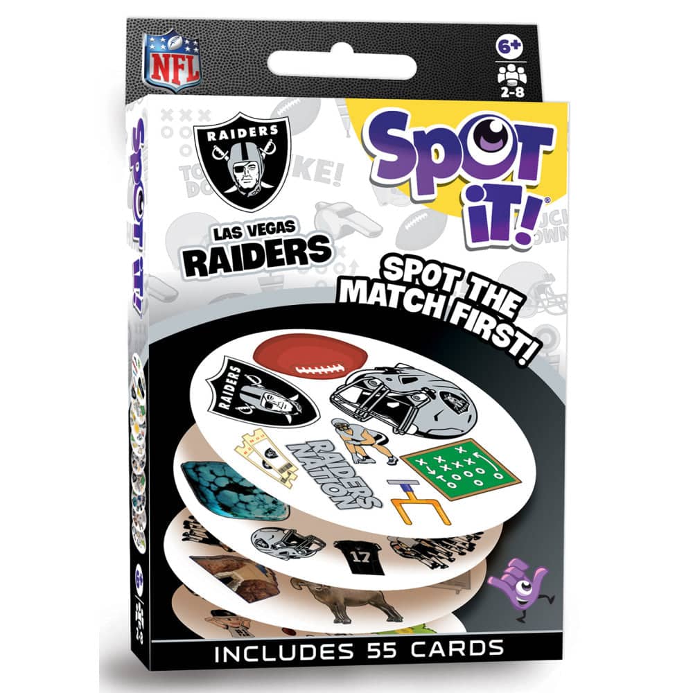 Las Vegas Raiders Spot It! Card Game - Sports Gifts, Sports Memorabilia, Sports Collectibles, Fan Shop