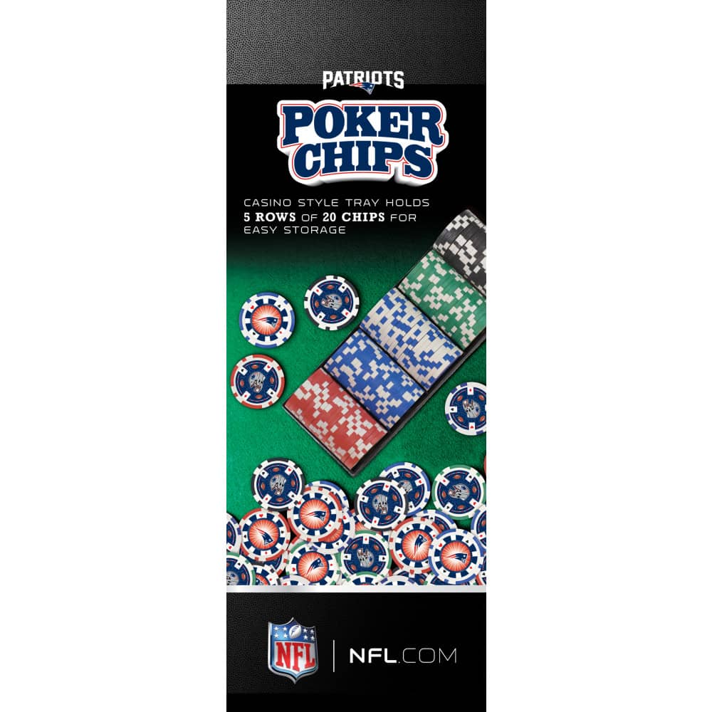 New England Patriots 100 Piece Poker Chip Set