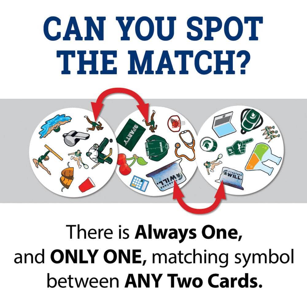 Michigan State Spartans Spot It! Card Game