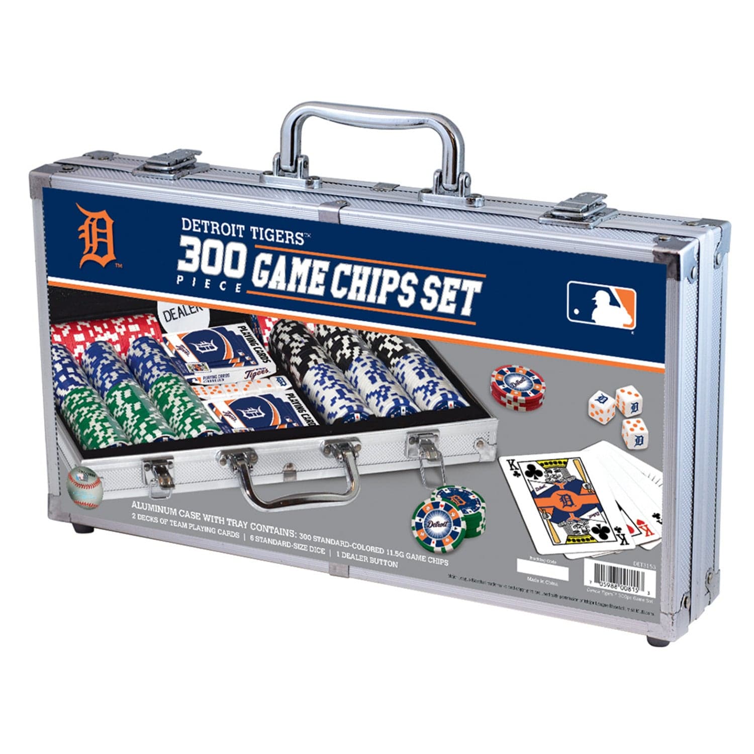 Detroit Tigers 300 Piece Poker Set - Perfect for Fans and Game Nights!