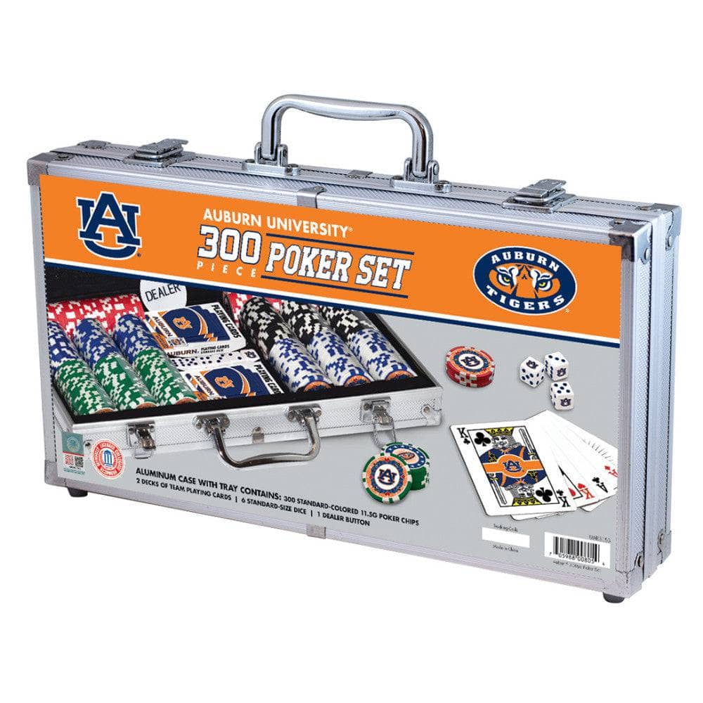 Auburn Tigers 300-Piece Poker Set - Sports Gifts, Sports Memorabilia, Sports Collectibles, Fan Shop