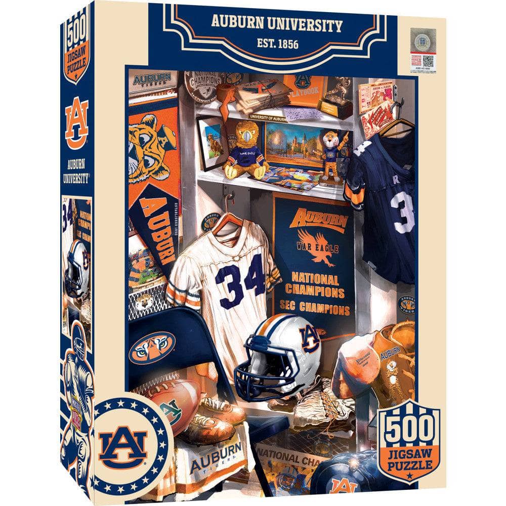 Auburn Tigers 500-Piece Locker Room Jigsaw Puzzle - Sports Gifts, Sports Memorabilia, Sports Collectibles, Fan Shop
