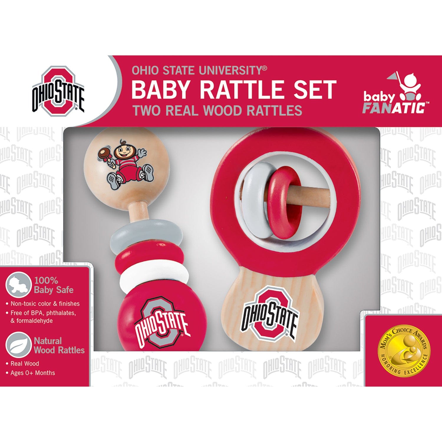 Ohio State Buckeyes Baby Rattles 2-Pack