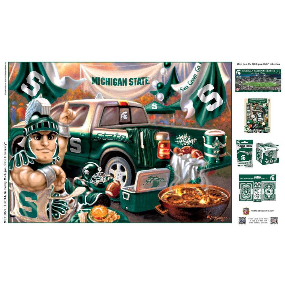 Michigan State Spartans Gameday 1000 Piece Jigsaw Puzzle - Sports Gifts, Sports Memorabilia, Sports Collectibles, Fan Shop