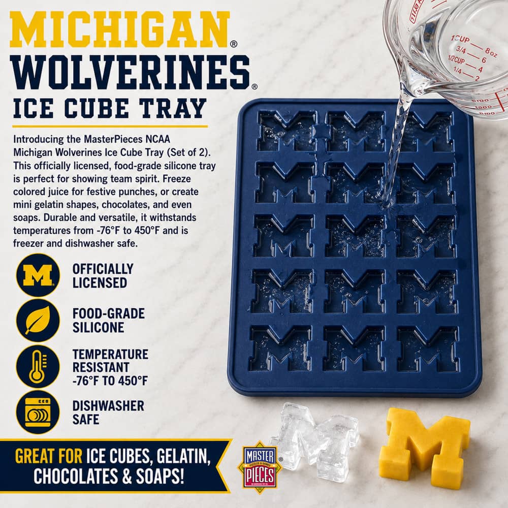 Michigan Wolverines Ice Cube Tray - Chill Your Drinks with Team Spirit!