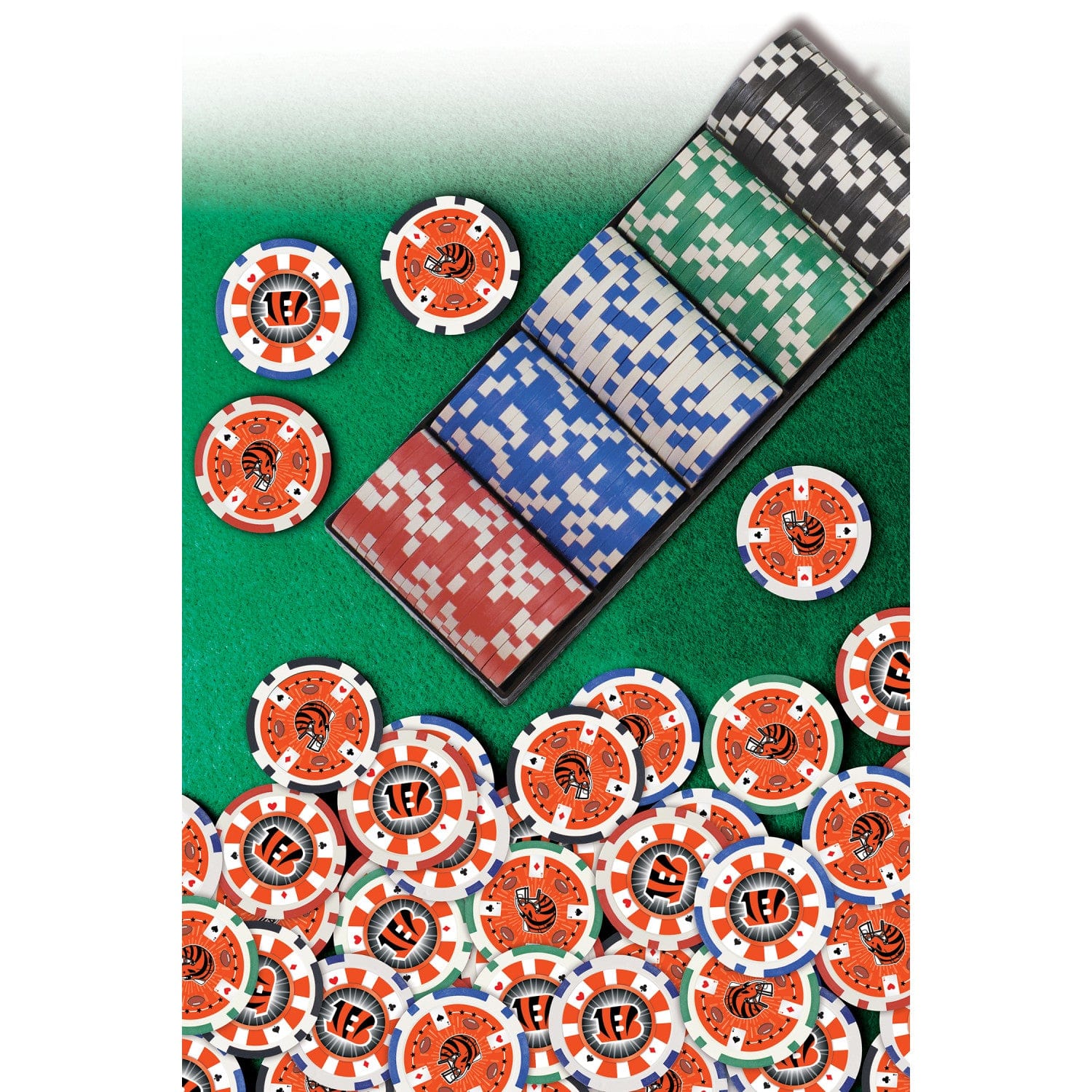 Cincinnati Bengals 100-Piece Poker Chip Set