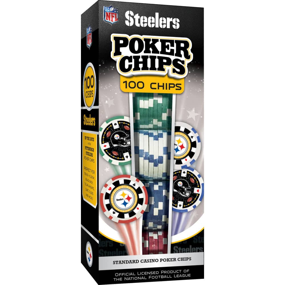 Pittsburgh Steelers 100-Piece Poker Chip Set - Sports Gifts, Sports Memorabilia, Sports Collectibles, Fan Shop