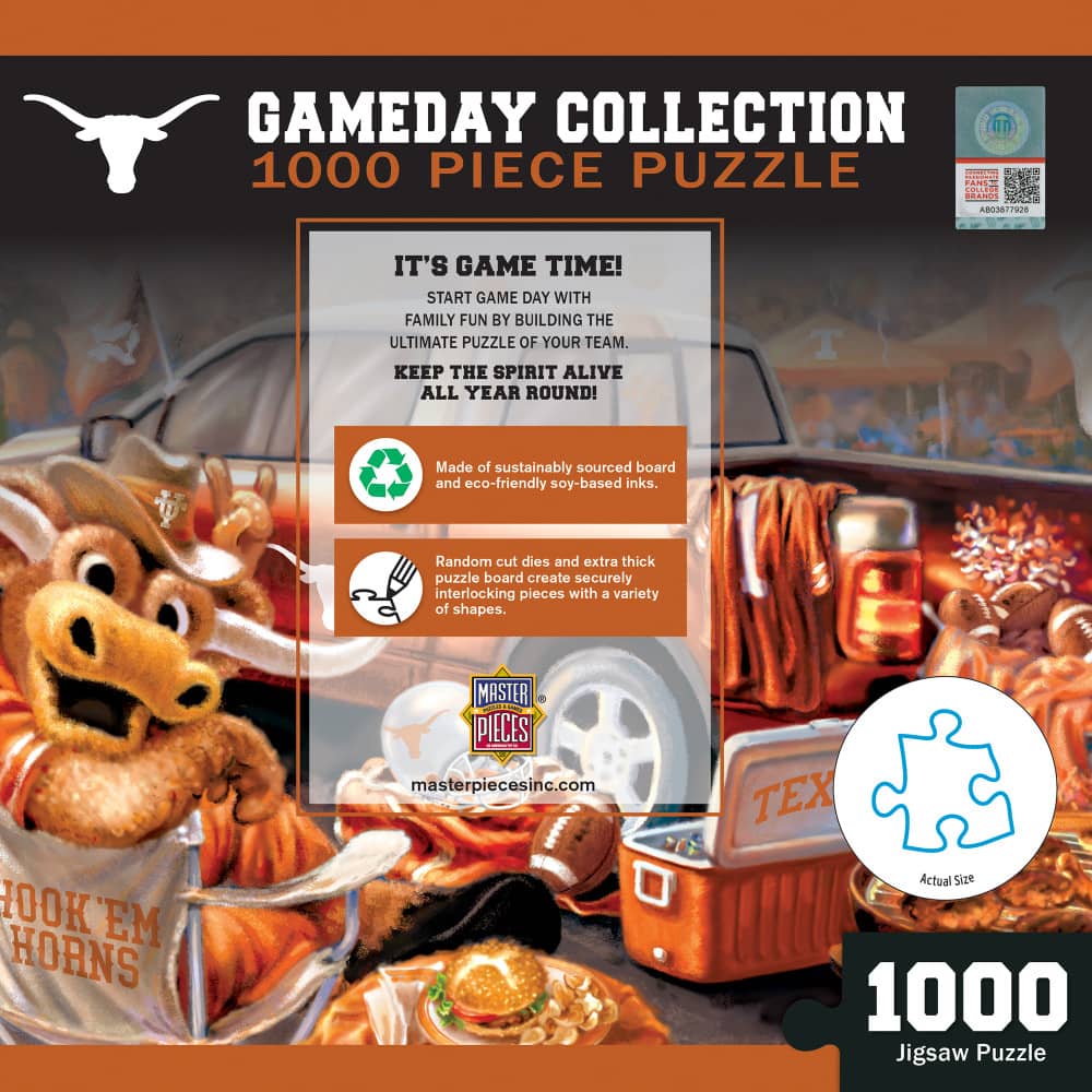 Texas Longhorns Gameday 1000 Piece Jigsaw Puzzle - Sports Gifts, Sports Memorabilia, Sports Collectibles, Fan Shop