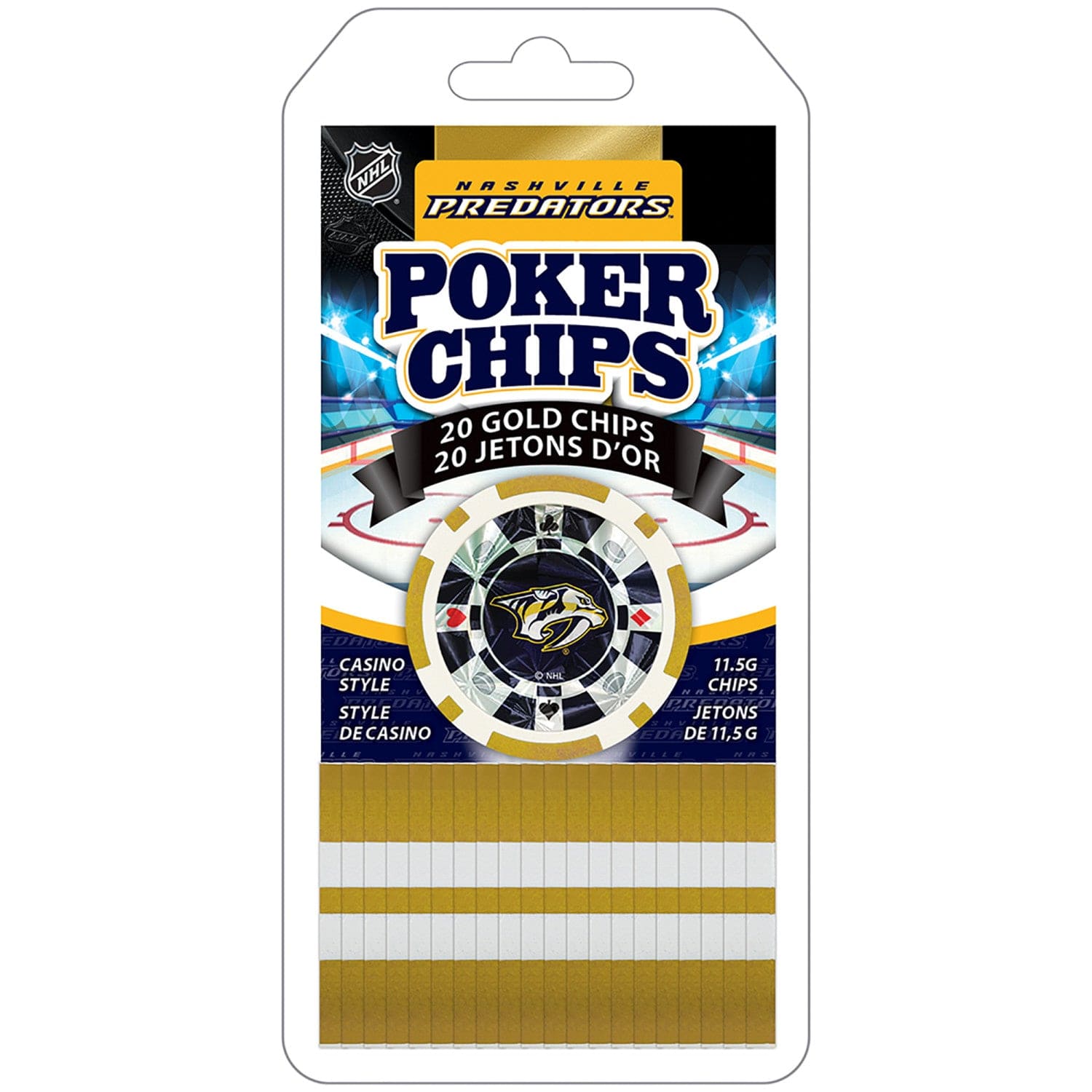 Nashville Predators 20-Piece Poker Chip Set - Sports Gifts, Sports Memorabilia, Sports Collectibles, Fan Shop