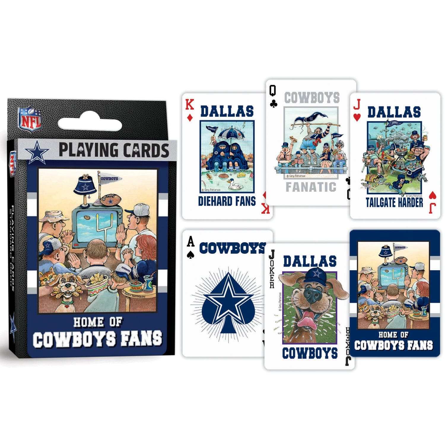 Dallas Cowboys 54-Card Fan Deck Playing Cards - Sports Gifts, Sports Memorabilia, Sports Collectibles, Fan Shop