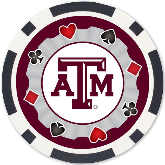 Texas A&M Aggies 100 Piece Poker Chips - 757 Sports Collectibles