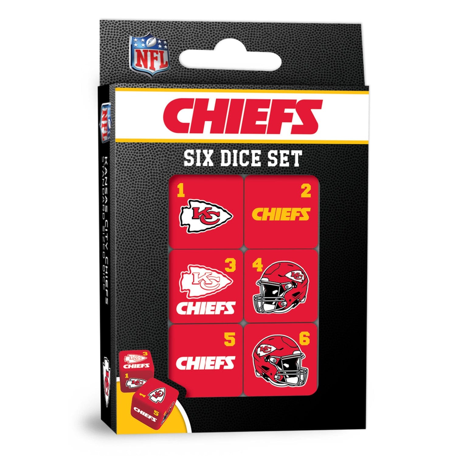 Kansas City Chiefs 19mm Dice Set - Sports Gifts, Sports Memorabilia, Sports Collectibles, Fan Shop