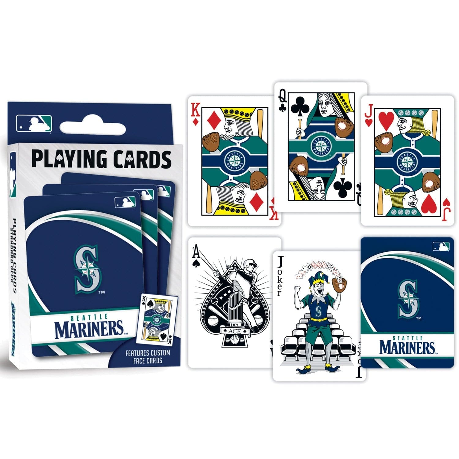 Seattle Mariners 54-Card Playing Deck - Sports Gifts, Sports Memorabilia, Sports Collectibles, Fan Shop
