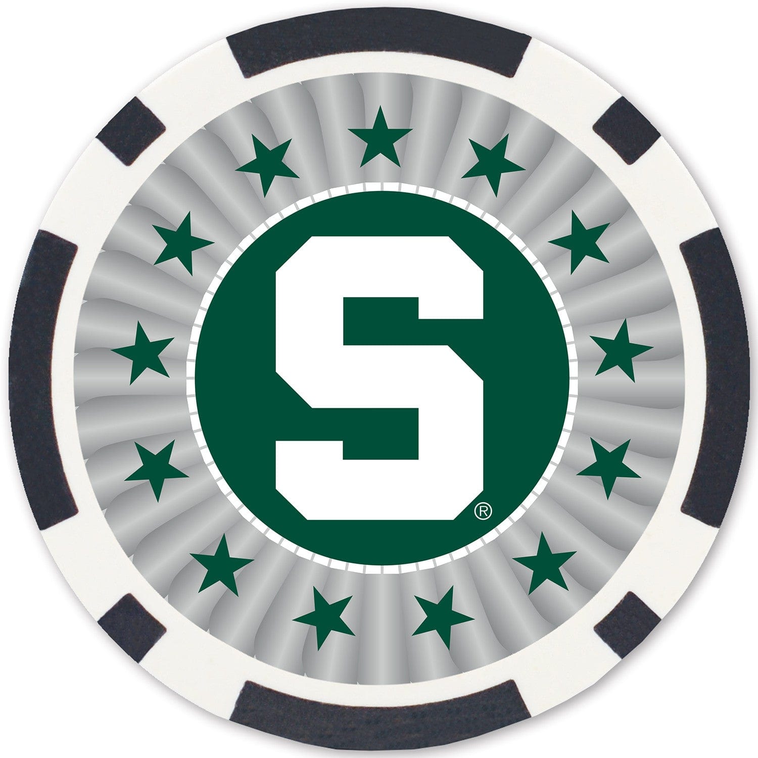 Michigan State Spartans 100 Piece Poker Chip Set - Sports Gifts, Sports Memorabilia, Sports Collectibles, Fan Shop