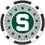 Michigan State Spartans 100 Piece Poker Chip Set - Sports Gifts, Sports Memorabilia, Sports Collectibles, Fan Shop