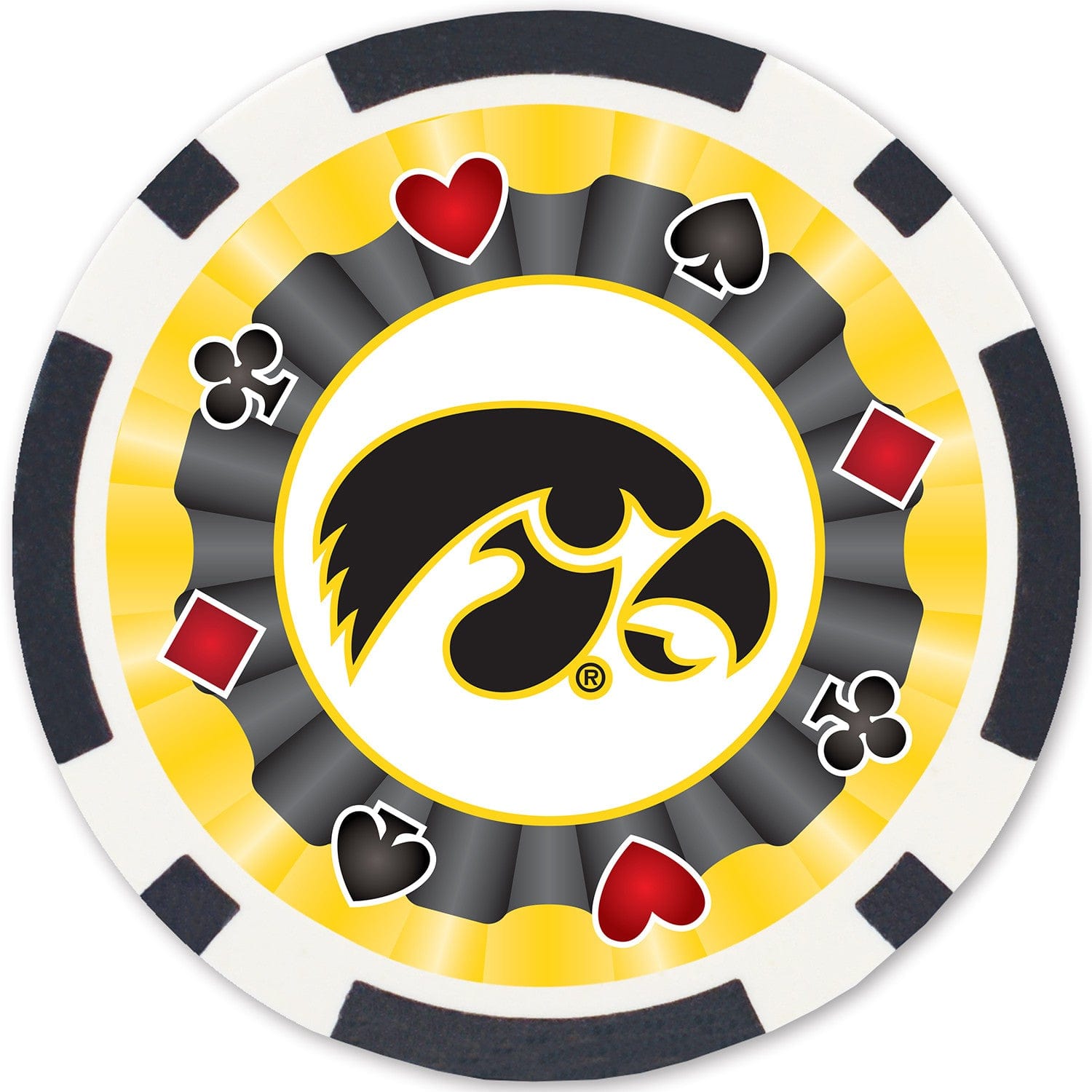 Iowa Hawkeyes 100 Piece Poker Chip Set