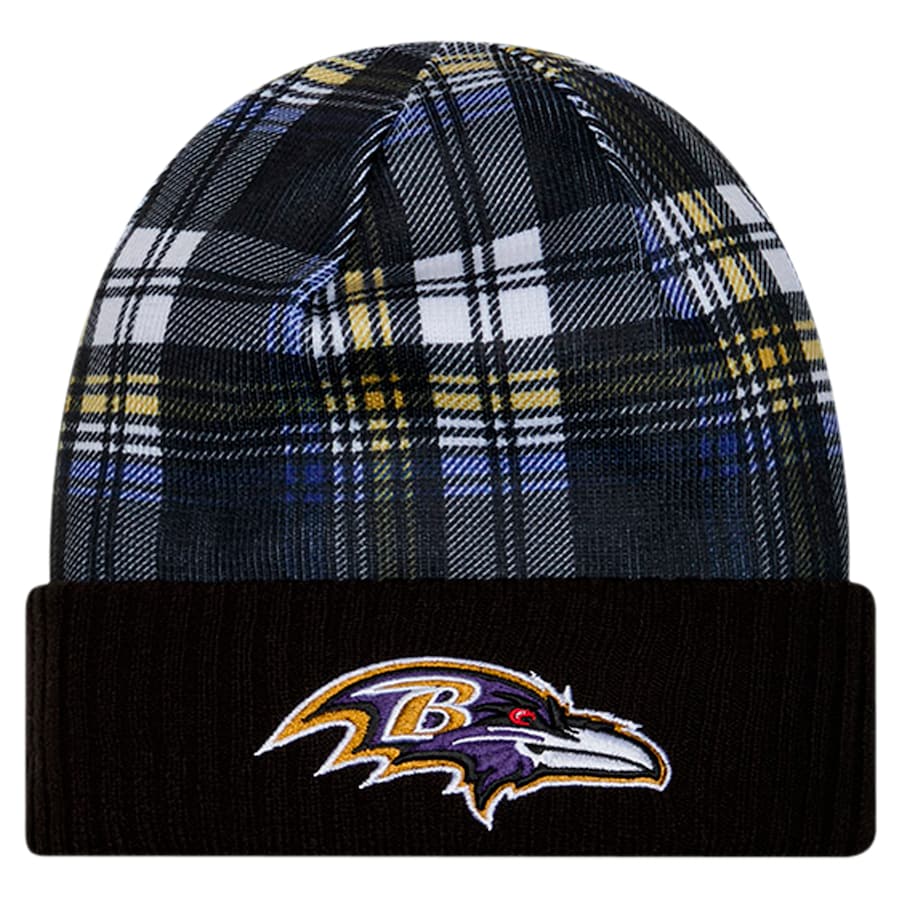 New Era Baltimore Ravens Black Sideline Statement Cuffed Knit Hat - Sports Collectibles, Sports Memorabilia, Sports Fan Shop, Sports Gifts