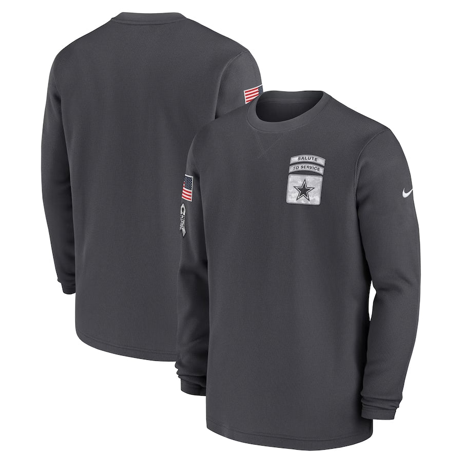 Dallas Cowboys 2024 Salute to Service Arctic Camo Pocket Long Sleeve Thermal Shirt - Sports Collectibles, Sports Memorabilia, Sports Fan Shop, Sports Gifts