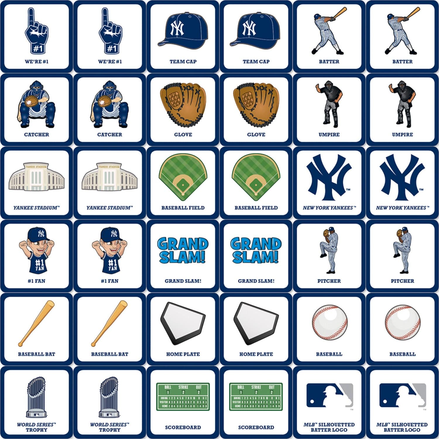 New York Yankees Memory Matching Game - Sports Gifts, Sports Memorabilia, Sports Collectibles, Fan Shop
