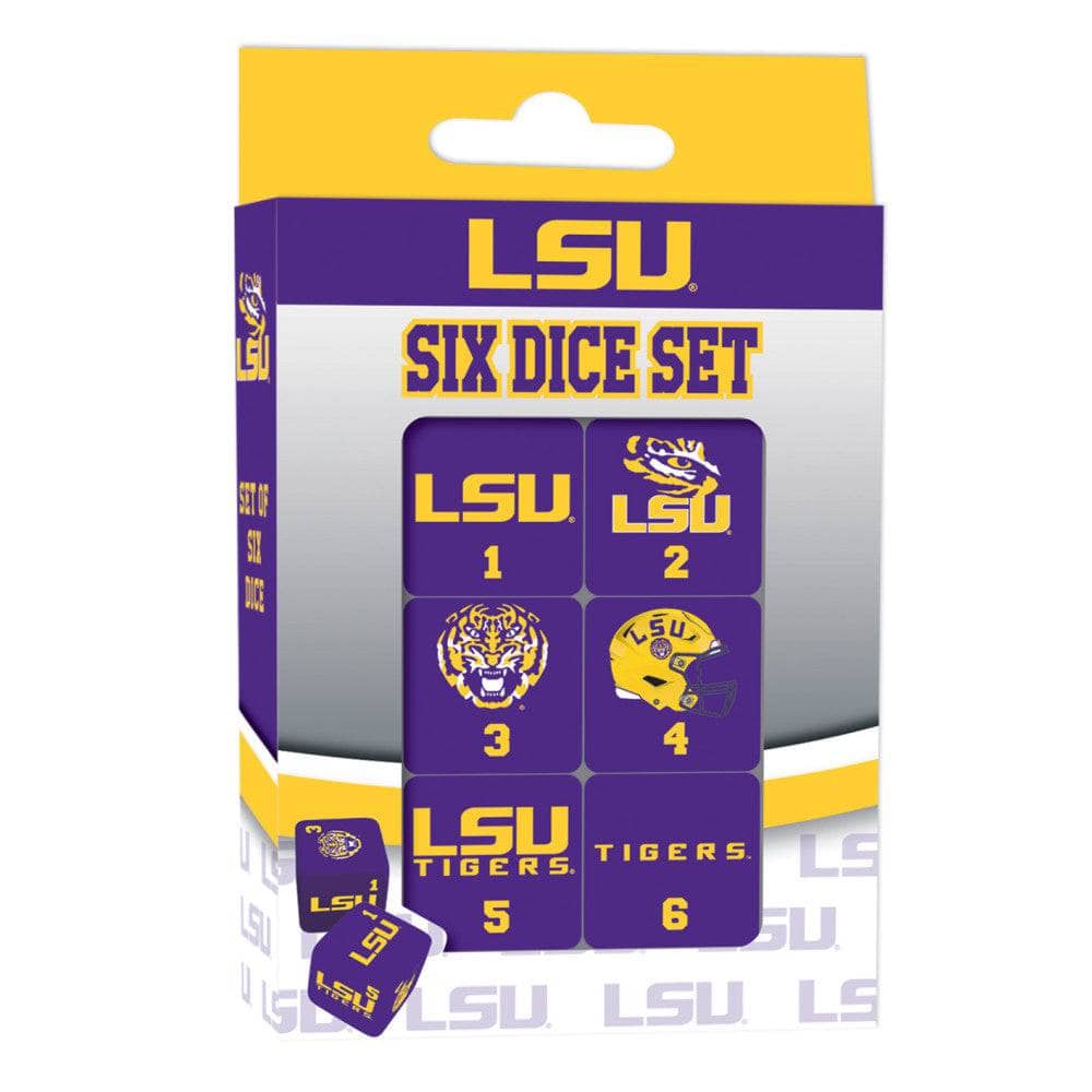 LSU Tigers 19mm Dice Set - Sports Gifts, Sports Memorabilia, Sports Collectibles, Fan Shop