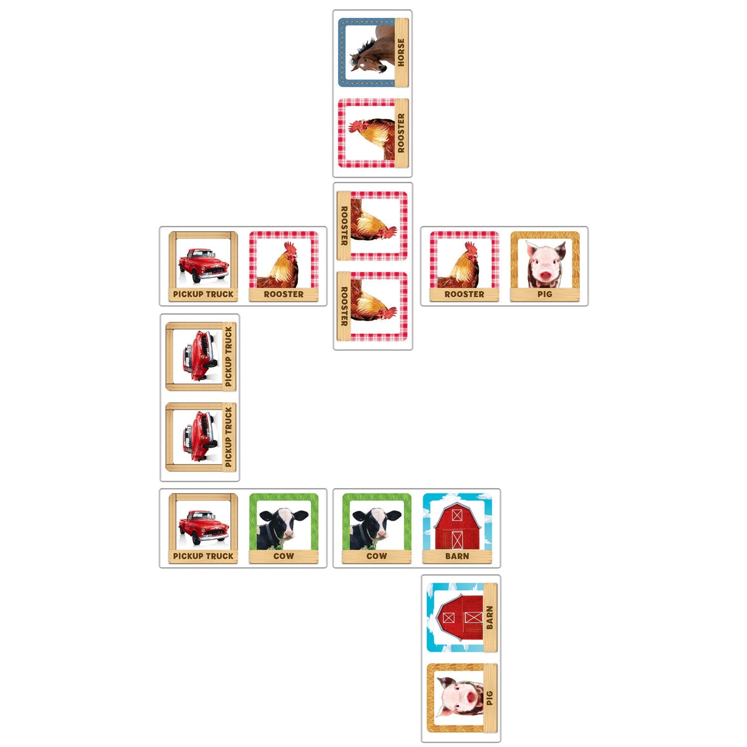 Old MacDonald's Farm Picture Dominoes - 757 Sports Collectibles