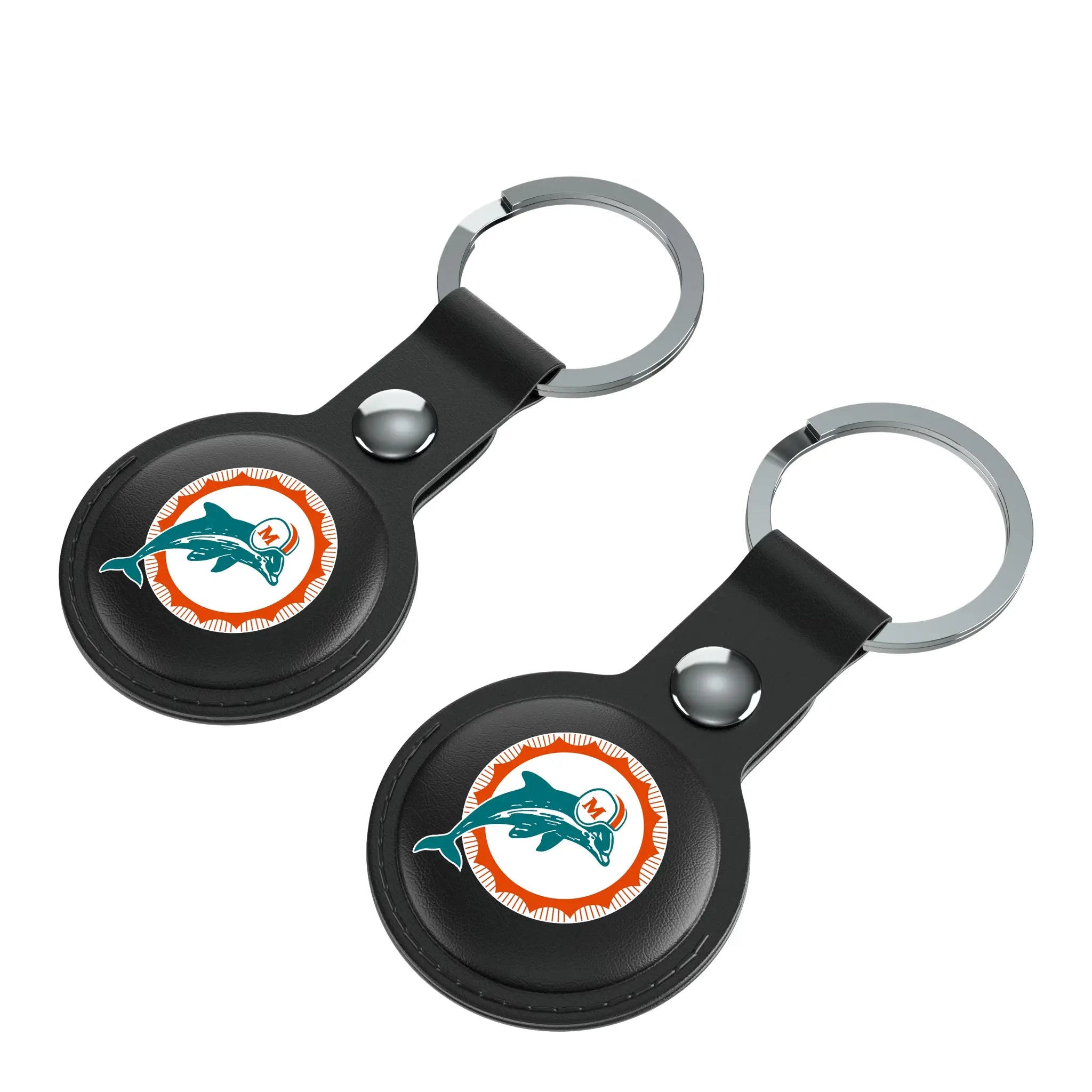 Miami Dolphins 1966-1973 Historic Collection Insignia Black Airtag Holder 2-Pack