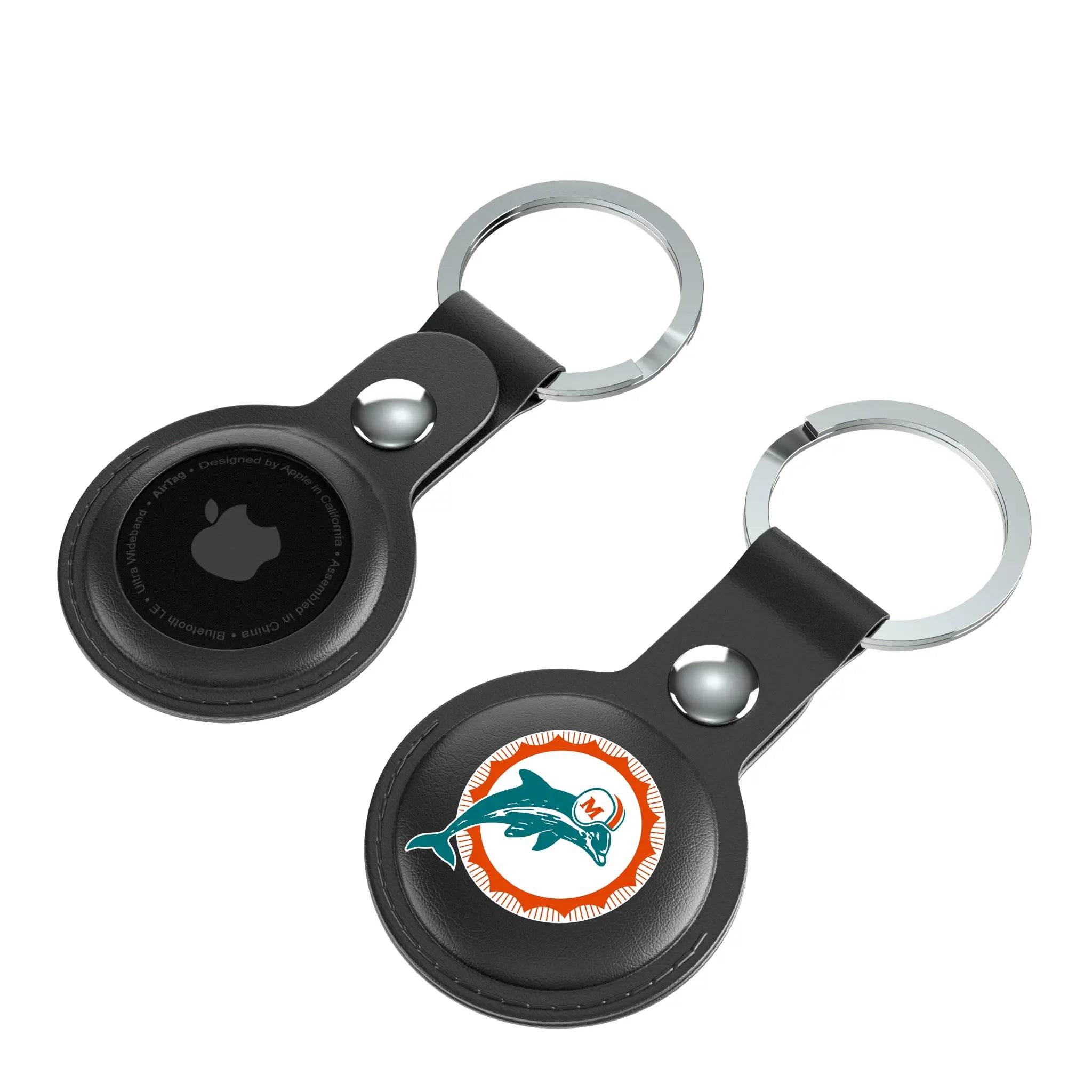 Miami Dolphins 1966-1973 Historic Collection Insignia Black Airtag Holder 2-Pack