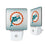 Miami Dolphins 1966-1973 Historic Collection Linen Night Light 2-Pack