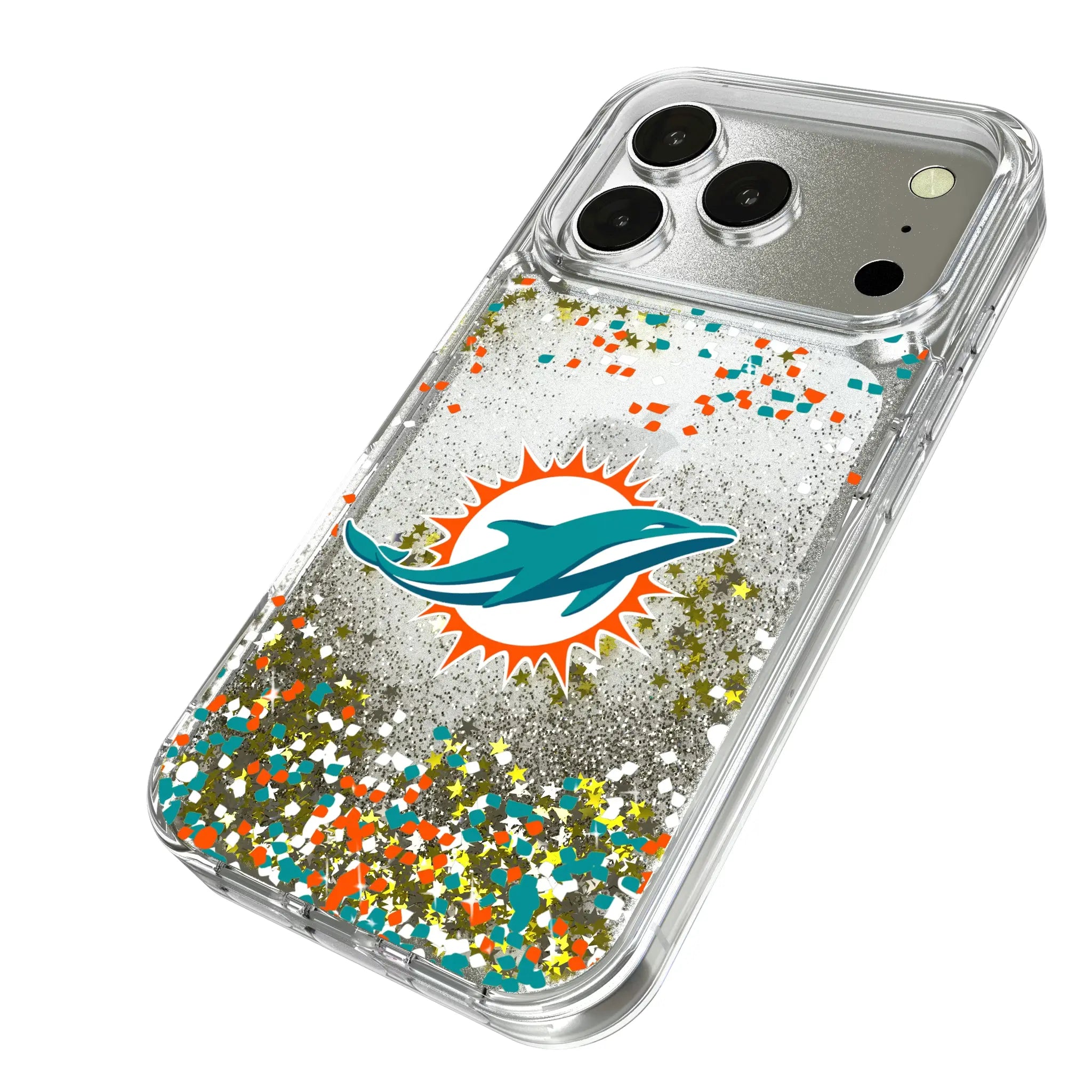 Miami Dolphins Confetti Glitter Phone Case