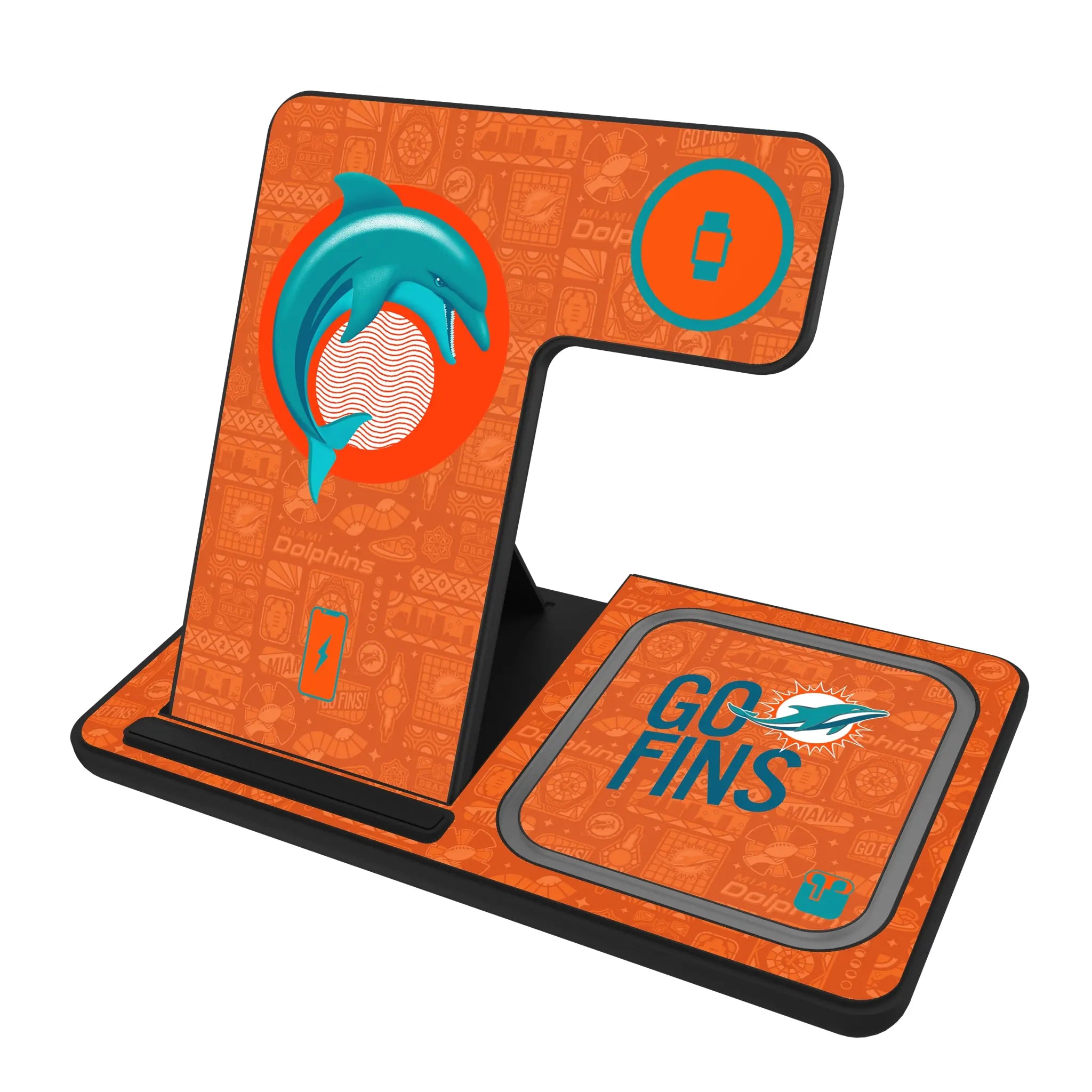 Miami Dolphins 2024 Illustrated Limited Edition 3 in 1 Charging Station