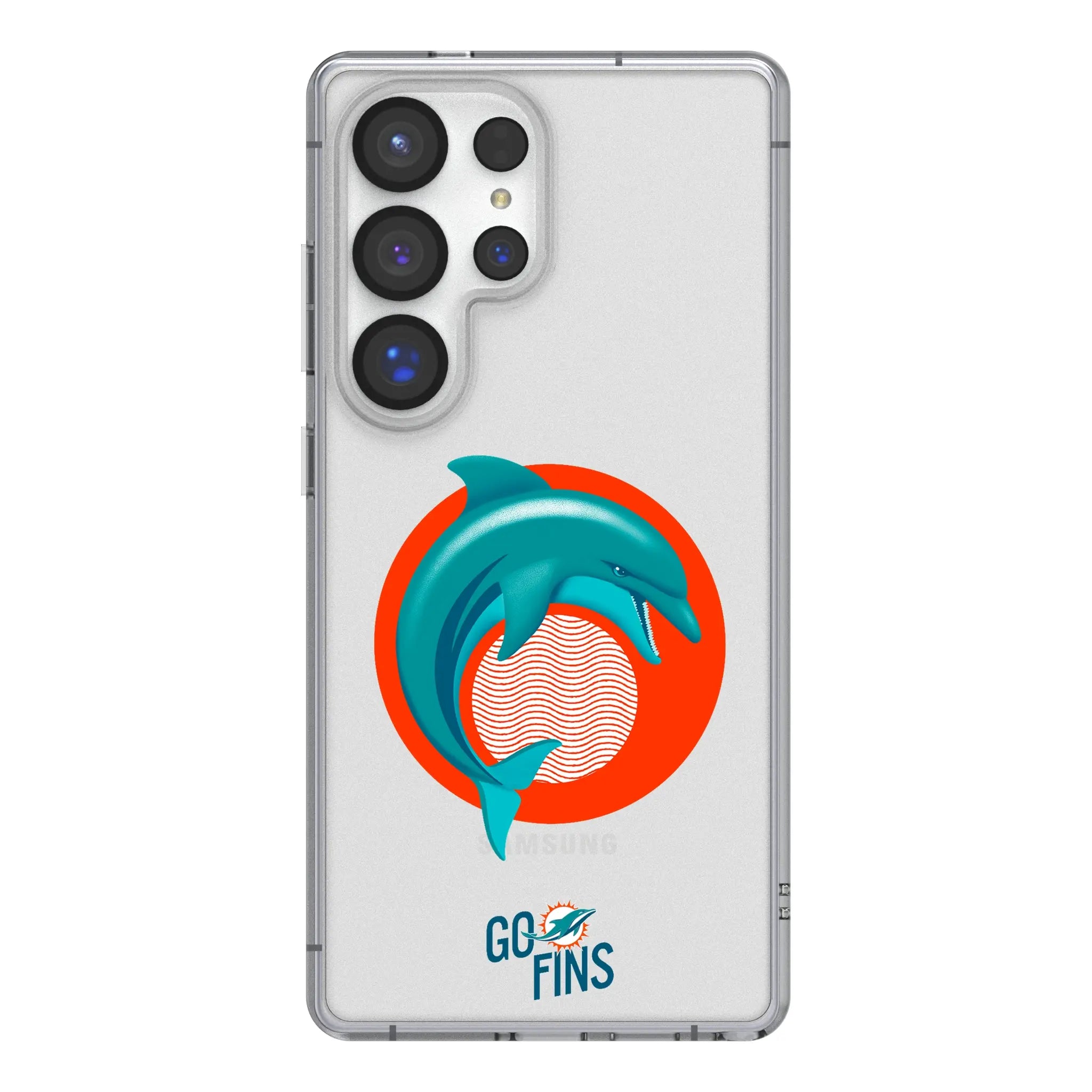 Miami Dolphins 2024 Edition Clear Phone Case for Samsung Galaxy