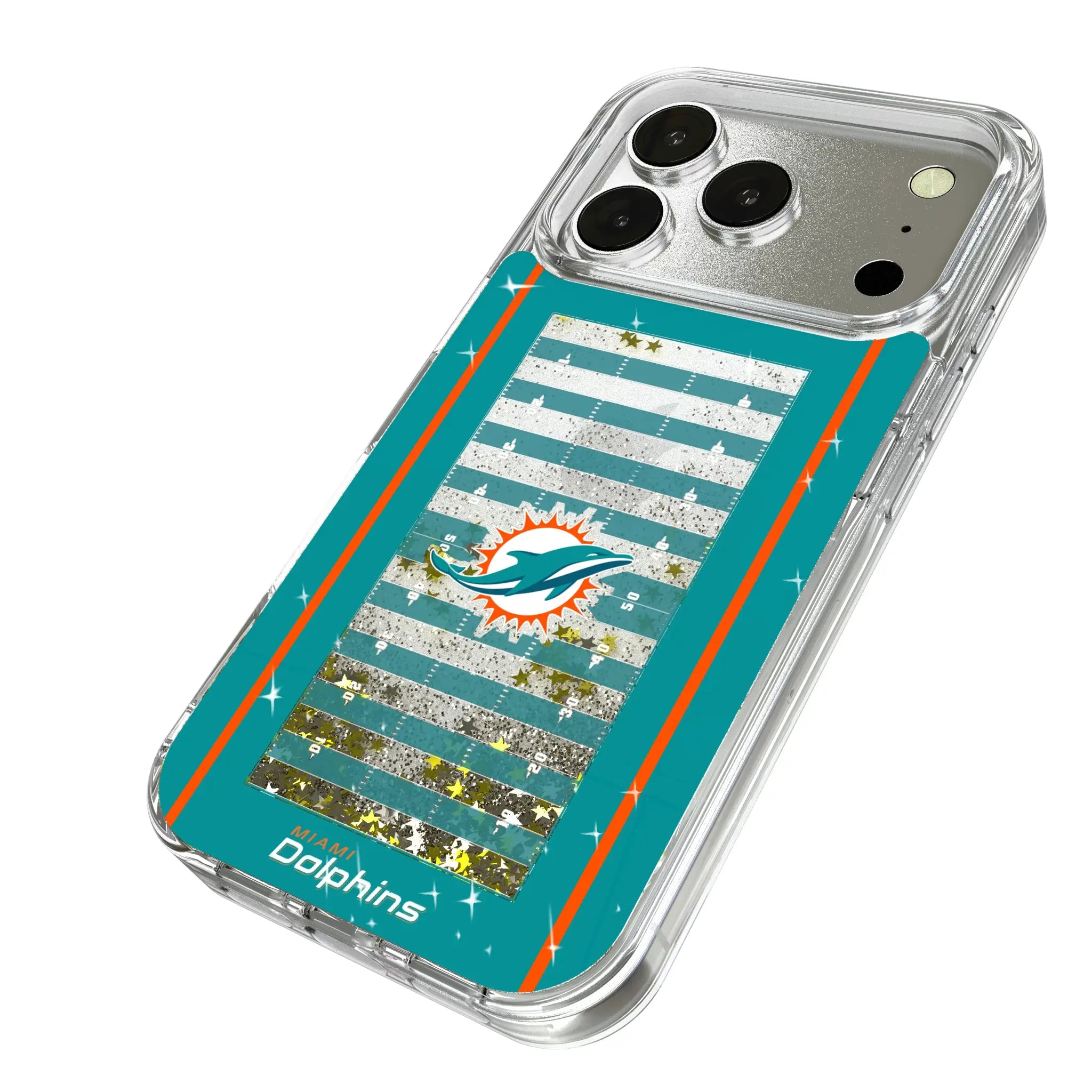 Miami Dolphins Field Glitter Phone Case