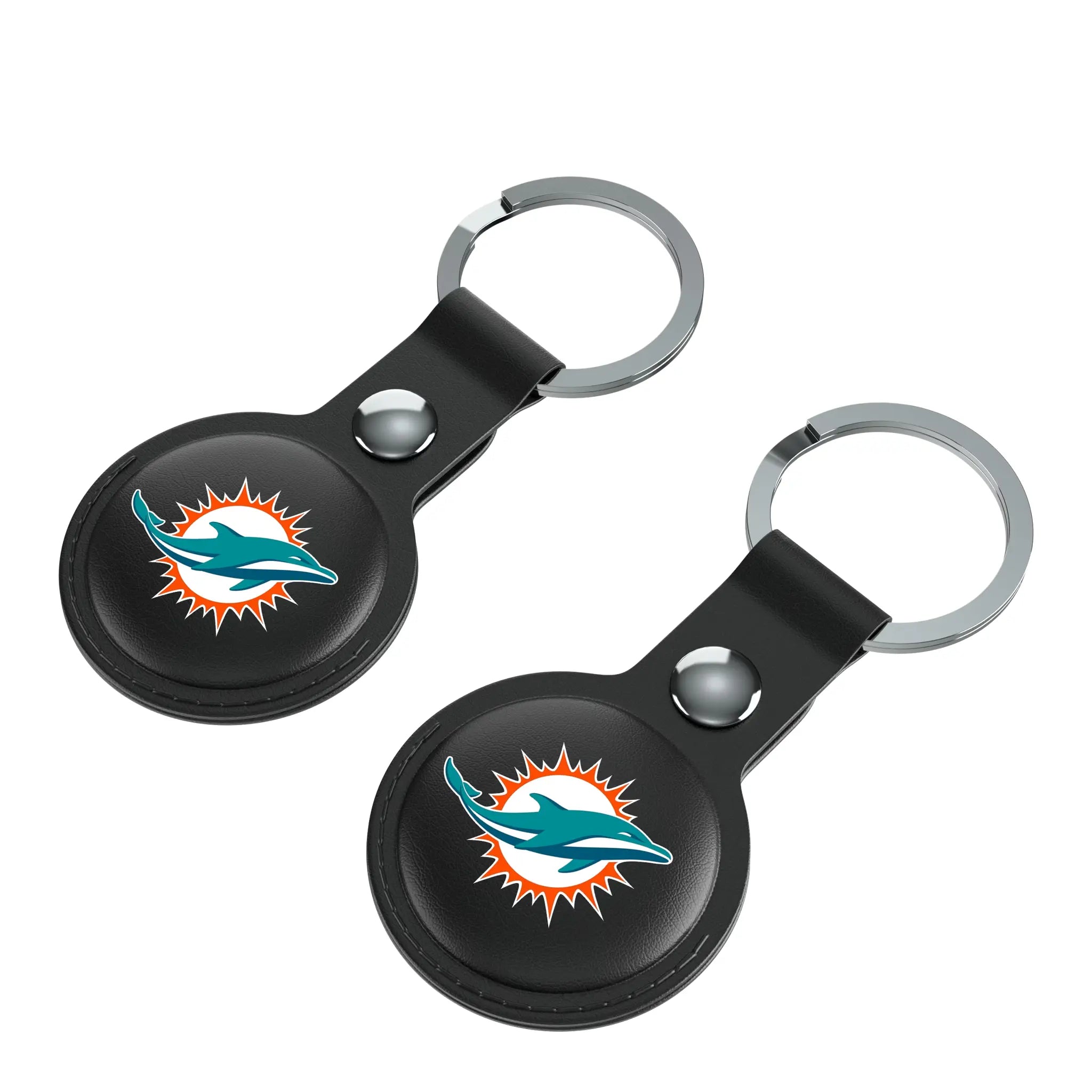 Miami Dolphins Insignia Black Airtag Holder 2-Pack