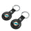 Miami Dolphins Insignia Black Airtag Holder 2-Pack