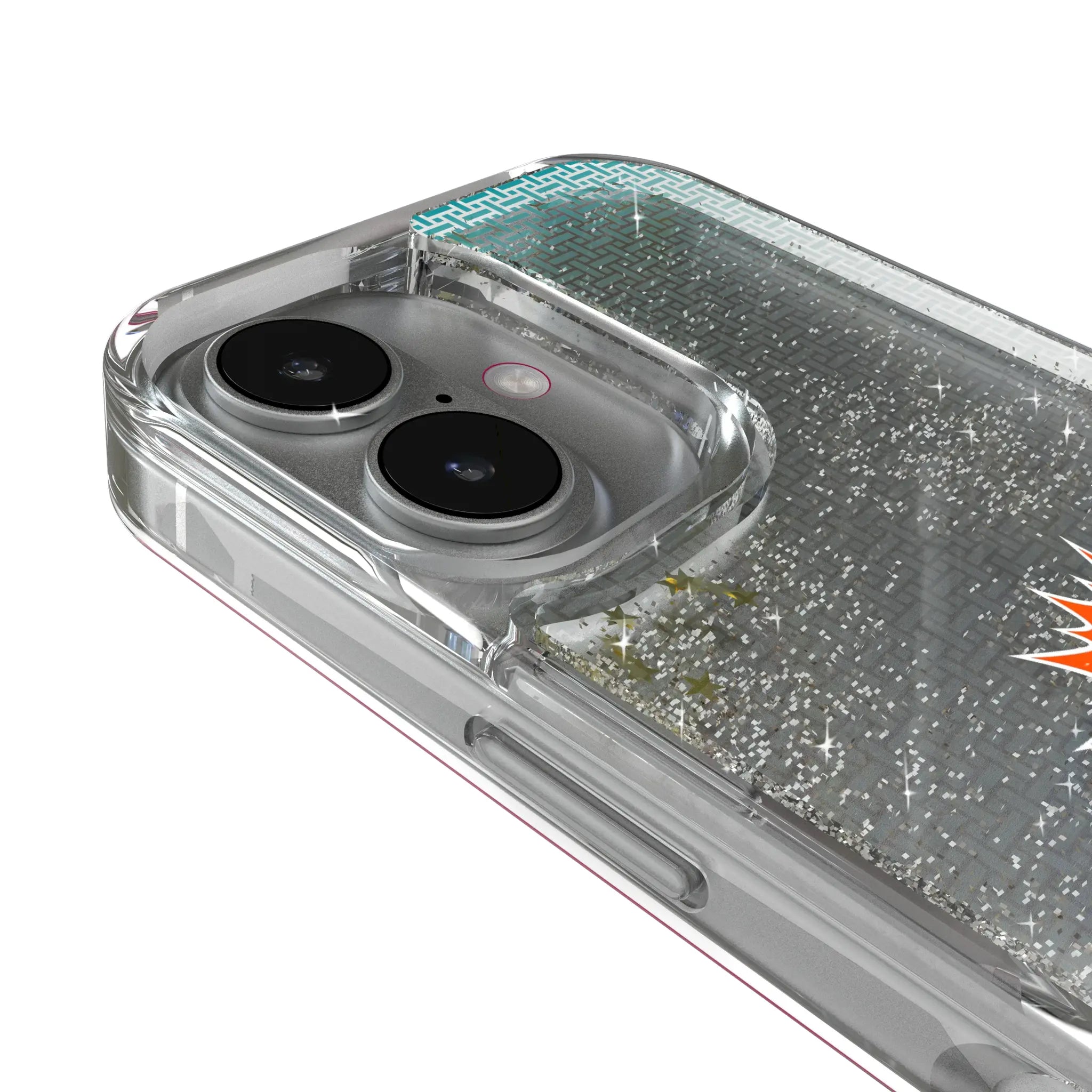 Miami Dolphins Linen Glitter Phone Case