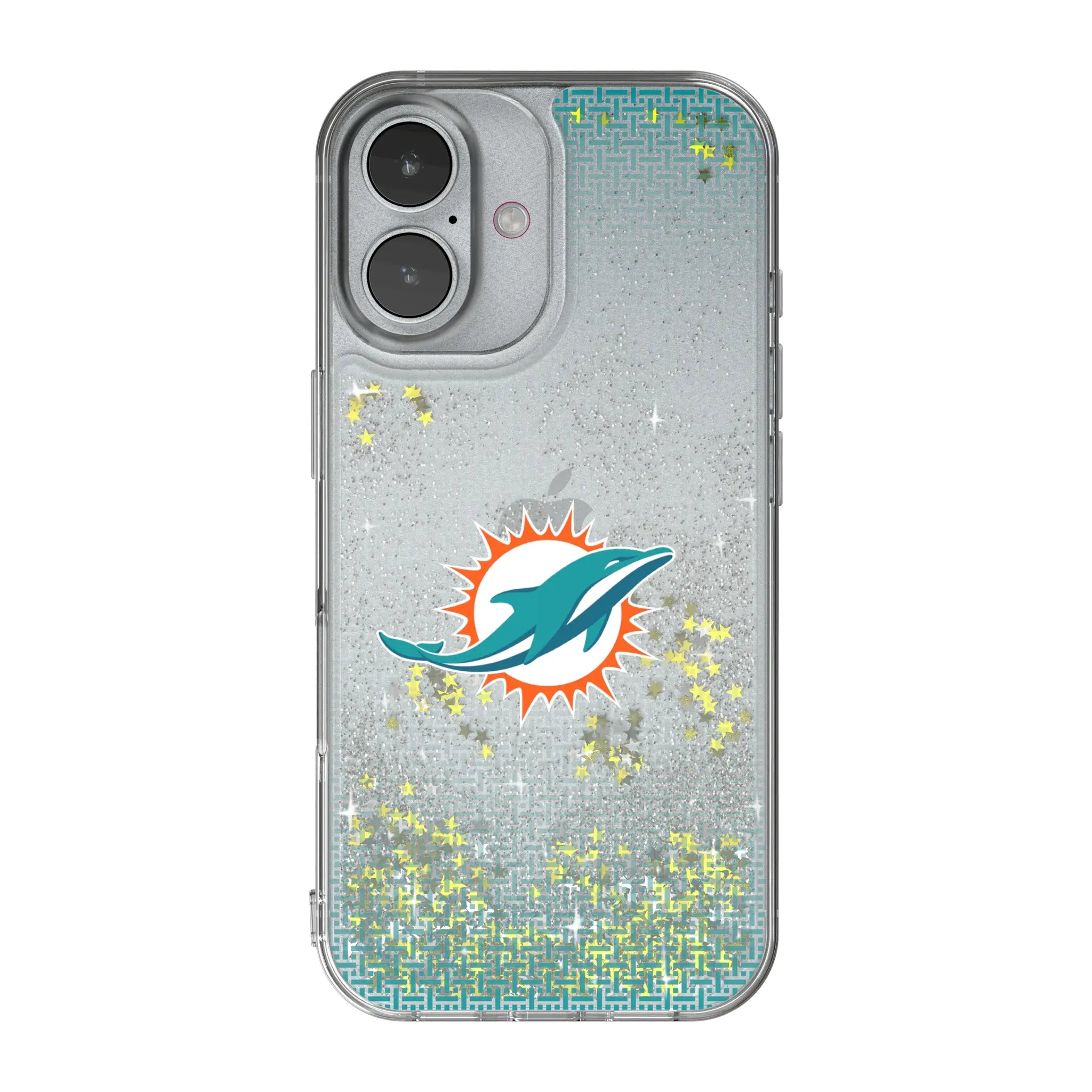 Miami Dolphins Linen Glitter Phone Case