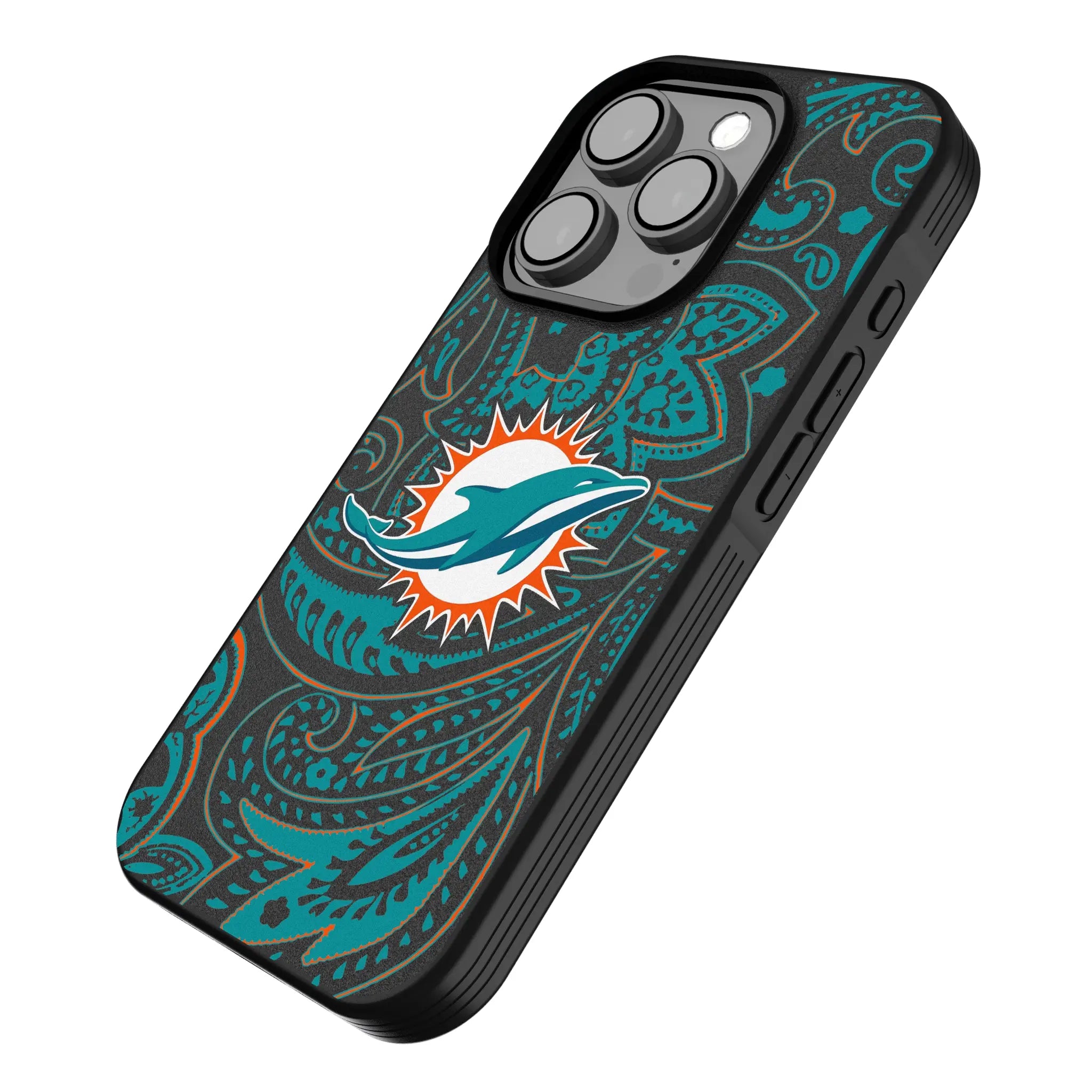 Miami Dolphins Paisley Bump Phone Case