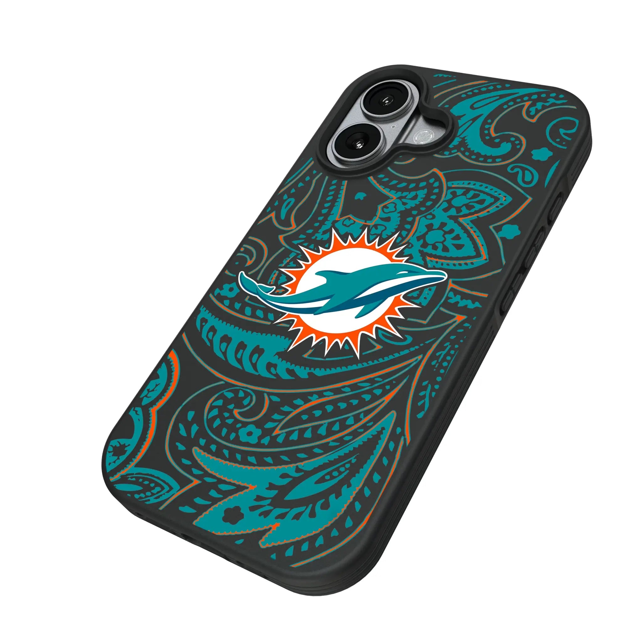 Miami Dolphins Paisley Bump Phone Case