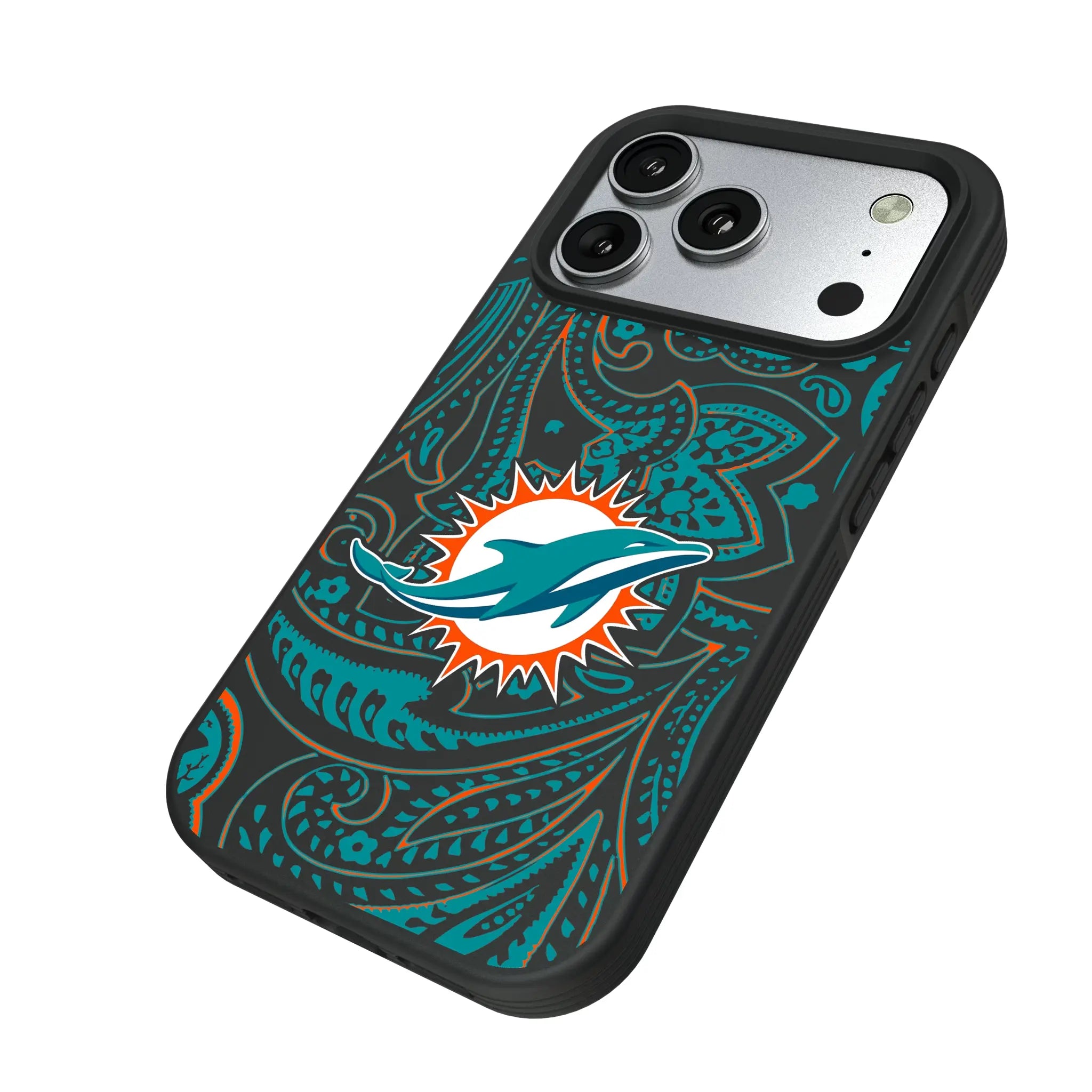 Miami Dolphins Paisley Bump Phone Case