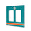Miami Dolphins Stripe Hidden-Screw Light Switch Plate