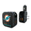 Miami Dolphins Text Backdrop 2 in 1 USB A/C Charger
