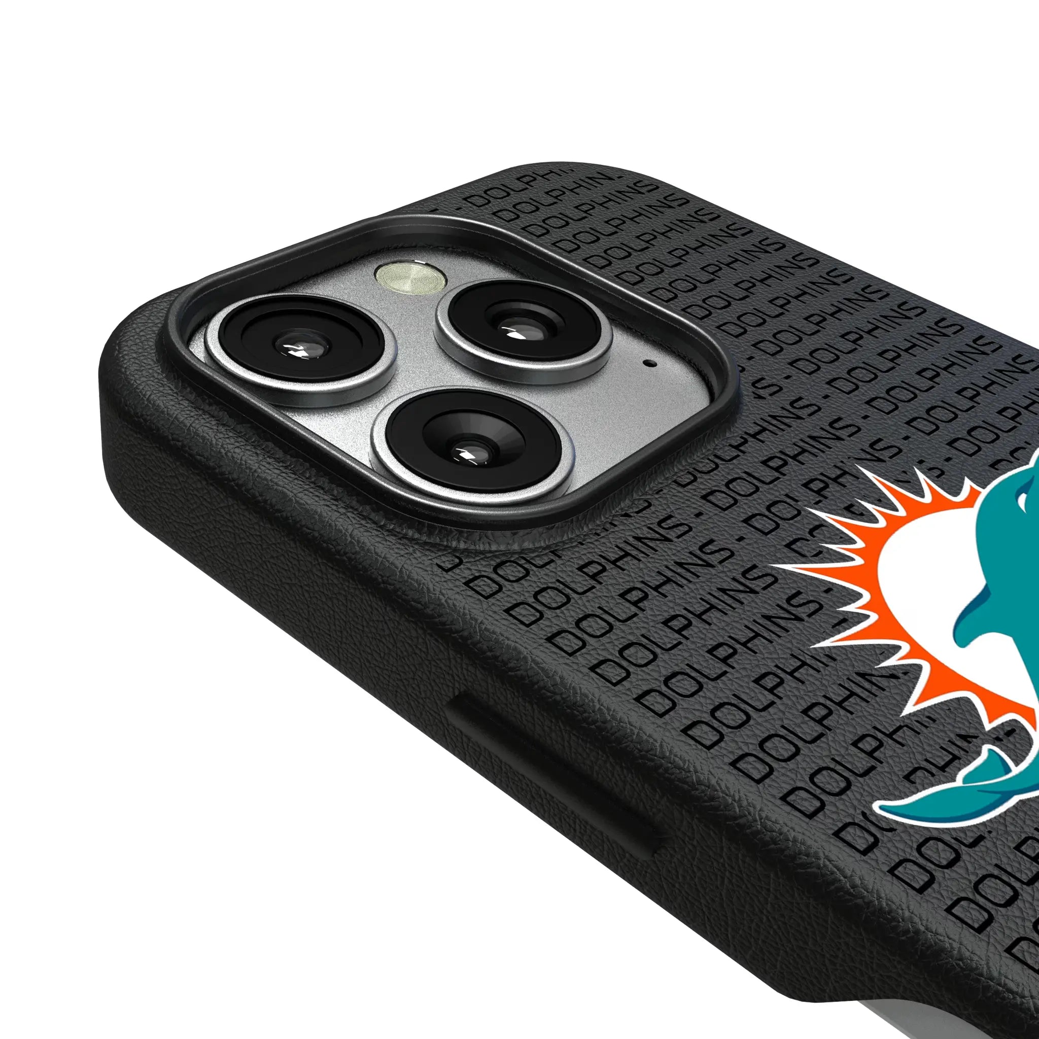 Miami Dolphins Text Backdrop MagSafe Compatible Phone Case for Apple iPhone