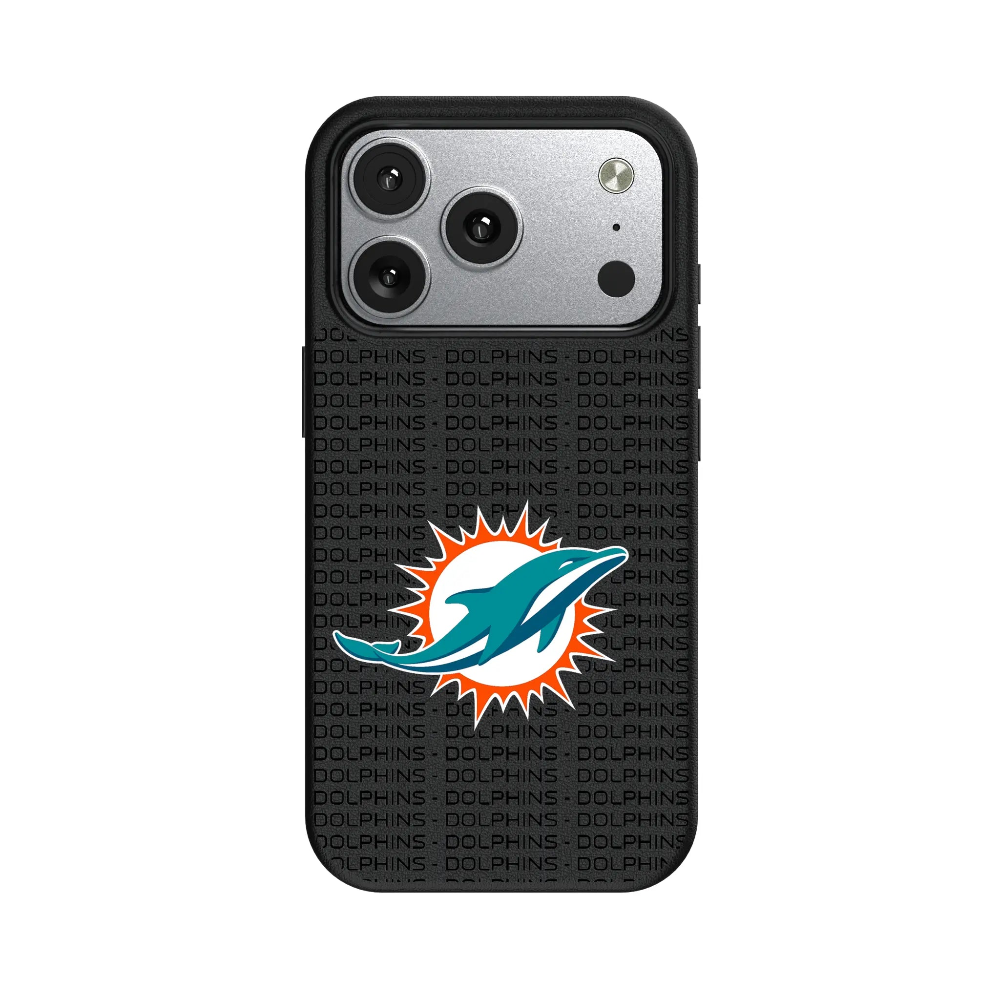Miami Dolphins Text Backdrop MagSafe Compatible Phone Case for Apple iPhone