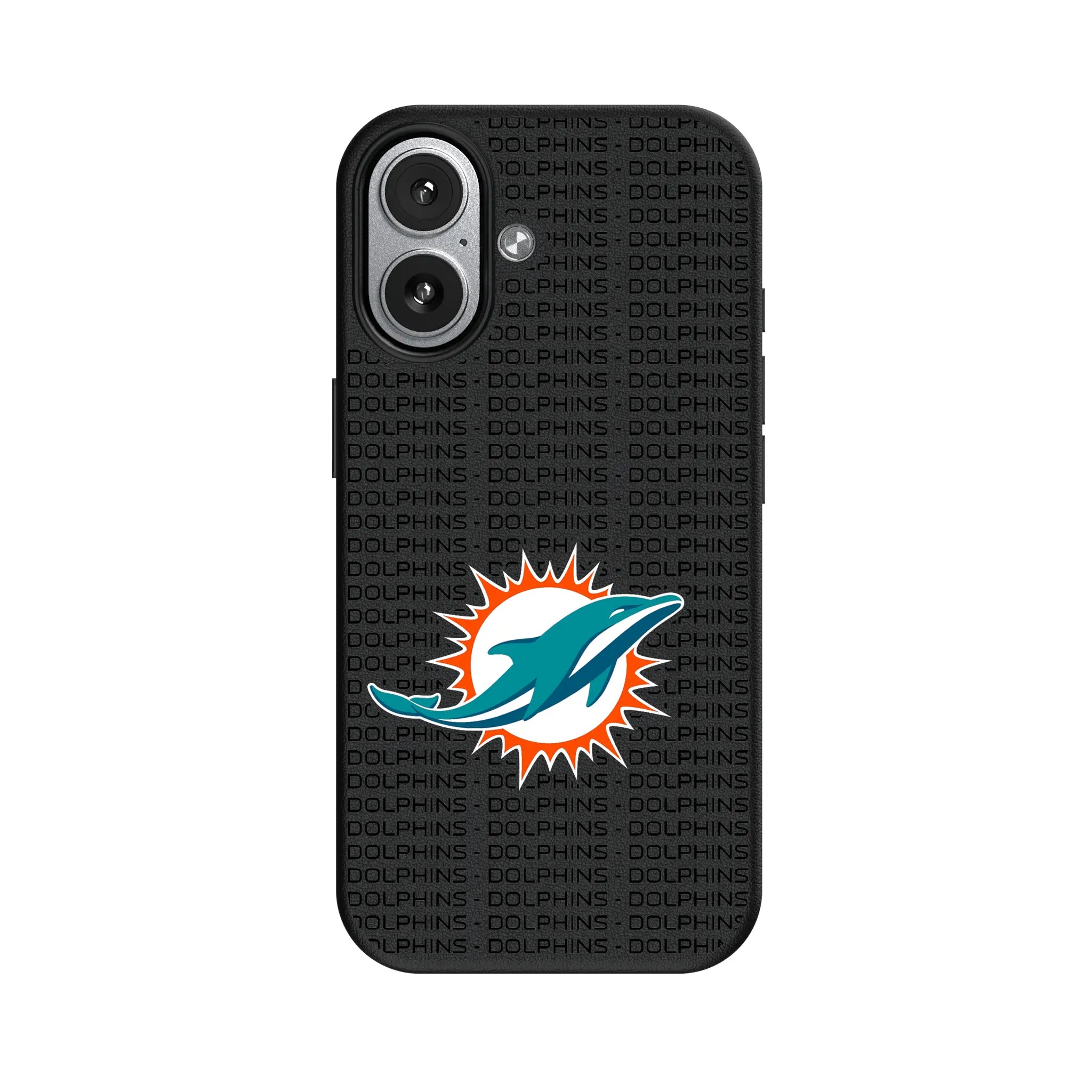 Miami Dolphins Text Backdrop MagSafe Compatible Phone Case for Apple iPhone