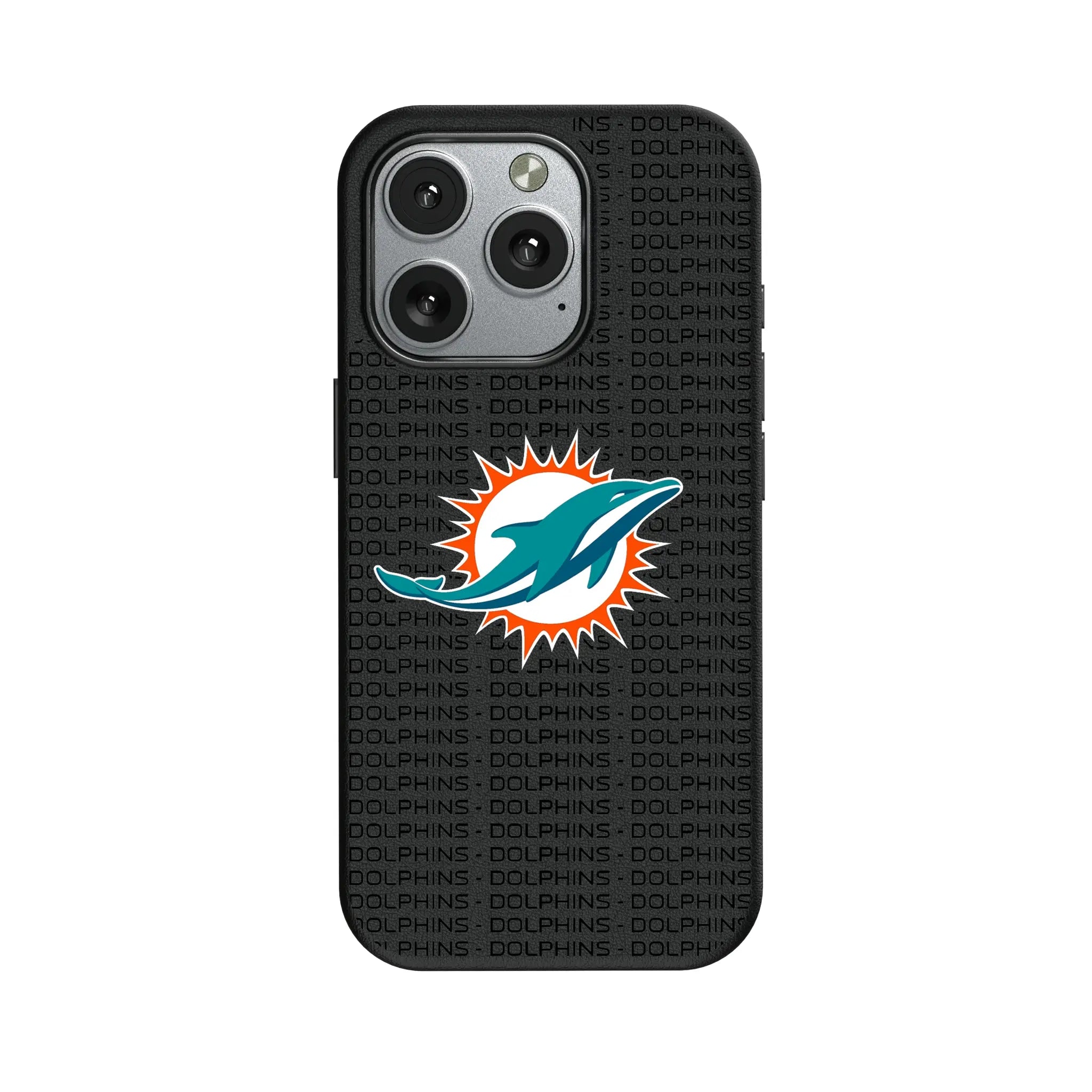 Miami Dolphins Text Backdrop MagSafe Compatible Phone Case for Apple iPhone