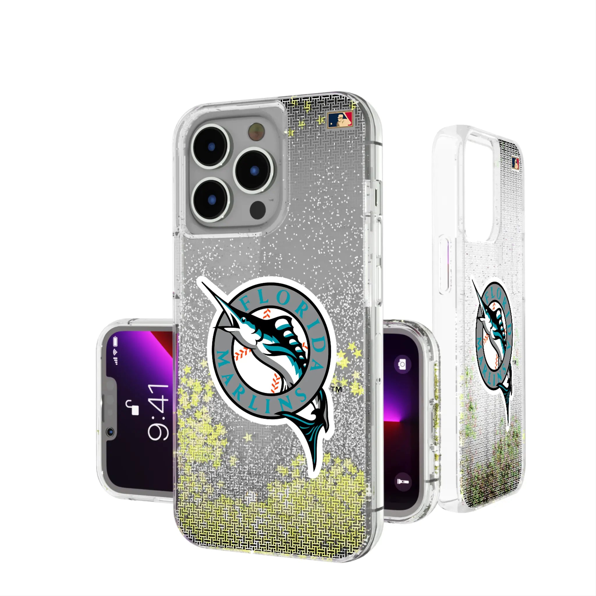 Miami Marlins 1993-2011 - Cooperstown Collection Linen Glitter Phone Case