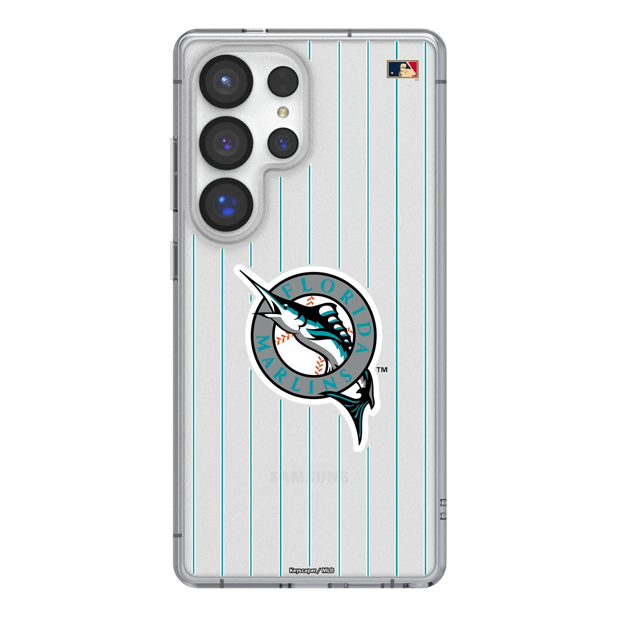 Miami Marlins 1993-2011 - Cooperstown Collection Pinstripe Clear Phone Case for Samsung Galaxy