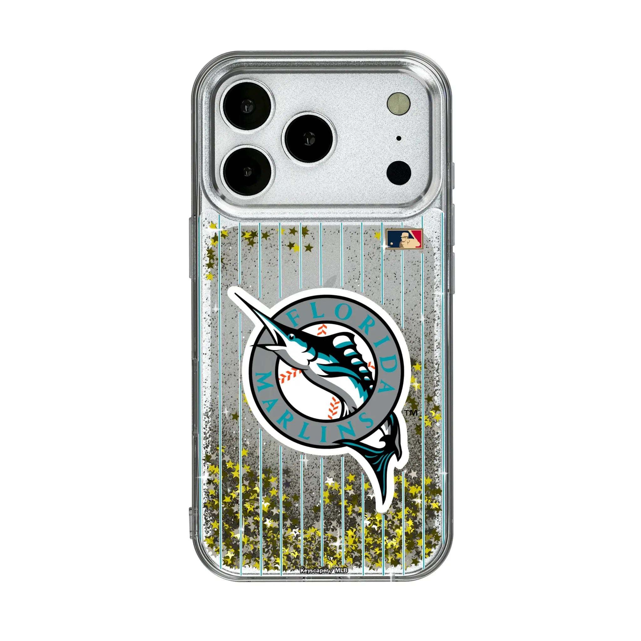 Miami Marlins 1993-2011 - Cooperstown Collection Pinstripe Glitter Phone Case