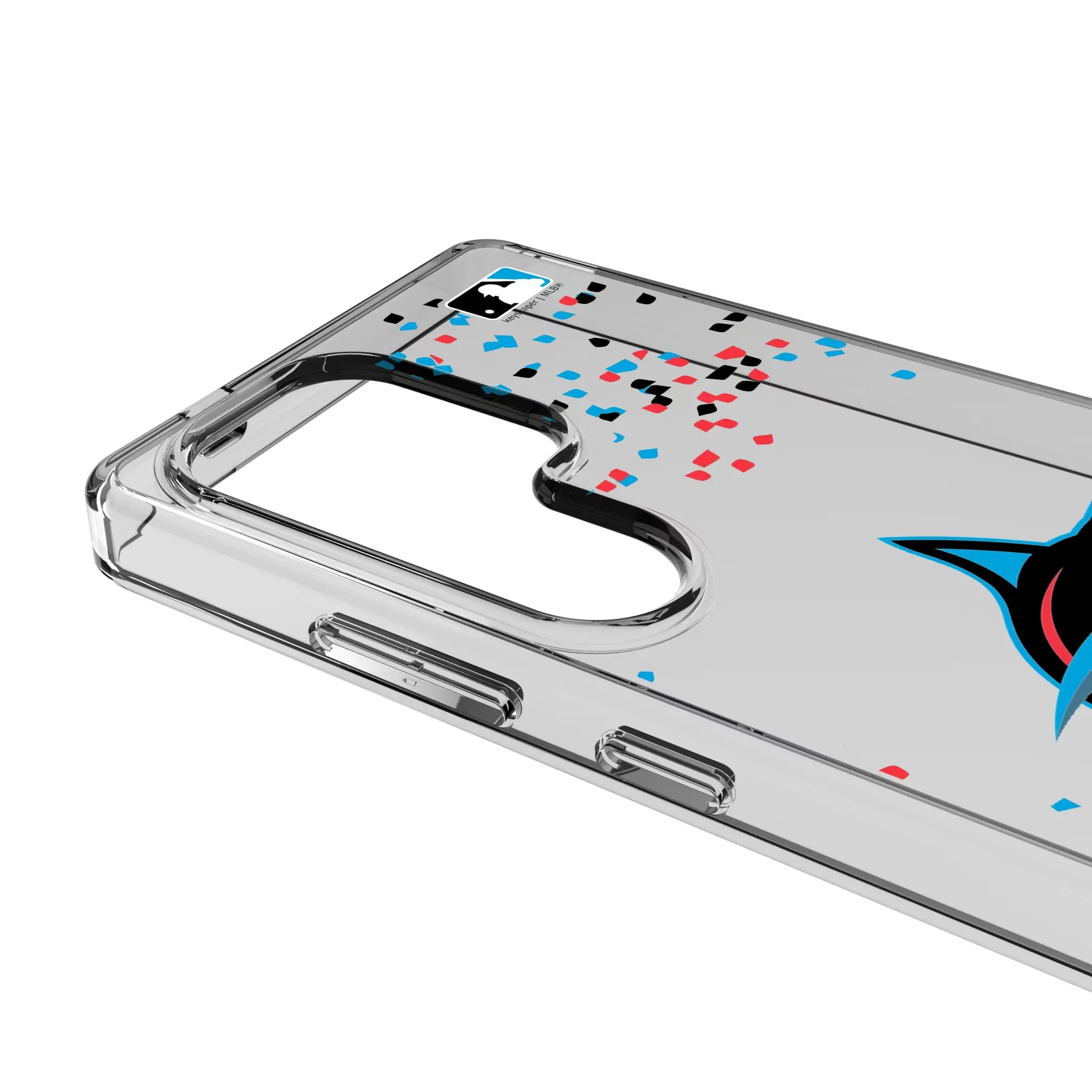Miami Marlins Confetti Clear Phone Case for Samsung Galaxy